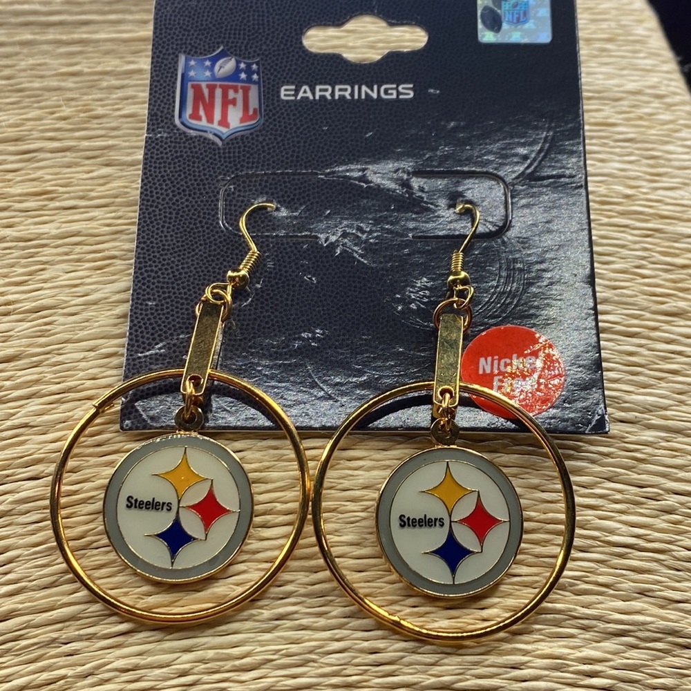 Pittsburgh Steelers enamel earrings
